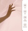 Light Pink Solid 400 TC Cotton Super King Sized Bedsheet with 4 Pillow Covers
