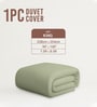 Light Sage Solid 400 TC Cotton Double Sized Duvet Cover