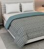 Light Teal Polyester Solid 200 GSM Double Bed Comforter