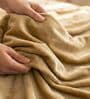 Beige Cloudy Mink Silky-Soft All Season Single Blanket