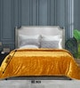 Gold Cloudy Mink Silky-Soft All Season Single Quilt Blanket