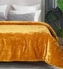 Gold Cloudy Mink Silky-Soft All Season Single Quilt Blanket