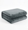 Grey Cloudy Mink Silky-Soft All Season Single Blanket