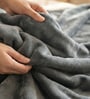 Grey Cloudy Mink Silky-Soft All Season Single Blanket