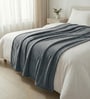 Grey Cloudy Mink Silky-Soft All Season Single Blanket