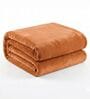 Orange Cloudy Mink Silky-Soft All Season Single Blanket