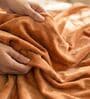 Orange Cloudy Mink Silky-Soft All Season Single Blanket