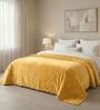 Yellow Cloudy Mink Silky-Soft All Season Single Blanket