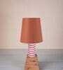 Red Lighthouse Artisan Resin & Wood Table Lamp