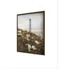 lighthouse with flowers, coastal wall art