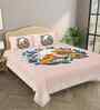 Pink Abstract 180 TC Cotton King Sized Bedsheet with 2 Pillow Covers Pink Abstract 180 TC Cotton King Sized Bedsheet with 2 Pillow Covers