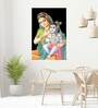 Liitle Kanha With Mata Yashoda Self Adhesive Wall Poster for Home Decor(Vinyl, 24 x 36 Inch)

