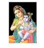 Liitle Kanha With Mata Yashoda Self Adhesive Wall Poster for Home Decor(Vinyl, 24 x 36 Inch)
