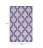 Lilac 100% Wool Abstract 5 x 8 Feet Hand Tufted Carpet
