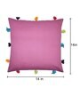 Lilac Cotton Solid 14x14 inches Cushion Covers (Pack of 3)