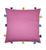 Lilac Cotton Solid 14x14 inches Cushion Covers (Pack of 3)
