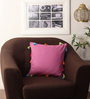 Lilac Cotton Solid Tassel 8x8 inches Cushion Covers (1 Pc)