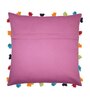 Lilac Cotton Solid Tassel 8x8 inches Cushion Covers (1 Pc)