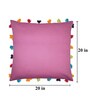Lilac Cotton Solid Tassel 8x8 inches Cushion Covers (1 Pc)