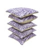 Lilac Polyester Abstract 16x16 inches Cushion Covers Set of 5
