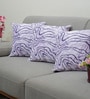 Lilac Polyester Abstract 18x18 inches Cushion Covers Set of 3