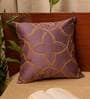 Lavender Textured Polyester 16 x 16 Inches Cushion Cover