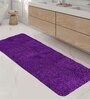 Lilac Solid 100% Polyester AntiSkid Bathmat