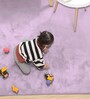Lilac Solid Polyester 4 X 6 Feet Machine Made Carpet