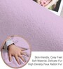 Lilac Solid Polyester 4 X 6 Feet Machine Made Carpet
