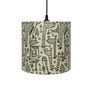 Lilac Yellow Fabric Hanging Light
