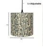 Lilac Yellow Fabric Hanging Light