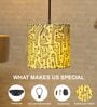 Lilac Yellow Fabric Hanging Light