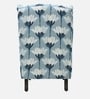 Liliac Fabric Wing Chair in Blue Multiprint Colour