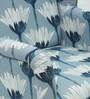 Liliac Fabric Wing Chair in Blue Multiprint Colour