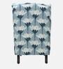 Liliac Fabric Wing Chair in Blue Multiprint Colour