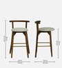 Lille Sheesham wood bar chair In Scratch Resistant Provincial Teak Finish