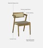 Lillebonne Mango Wood Dining Chair In Natural Finish ( Set of 2 )