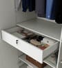 Lilly 6 Door Wardrobe With Loft & Mirror In Kingston White Finish With Locker & Drawer