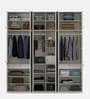 Lilly 6 Door Wardrobe With Loft & Mirror In Kingston White Finish With Locker & Drawer