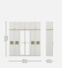 Lilly 6 Door Wardrobe With Loft & Mirror In Kingston White Finish With Locker & Drawer