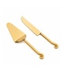 Gold Lilly Cake Server With Knife