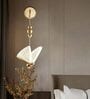 Lily Butterfly Wall Light White Crystal & Metal Body Tri-Color LED Modern Decorative Wall Lamp for Bedroom Living Room