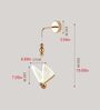 Lily Butterfly Wall Light White Crystal & Metal Body Tri-Color LED Modern Decorative Wall Lamp for Bedroom Living Room