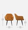 Lily Fabric Accent Chair In Golden Colour