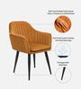 Lily Fabric Accent Chair In Golden Colour Lily Fabric Accent Chair In Golden Colour