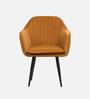 Lily Fabric Accent Chair In Golden Colour