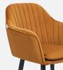 Lily Fabric Accent Chair In Golden Colour Lily Fabric Accent Chair In Golden Colour