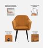 Lily Fabric Accent Chair In Golden Colour
