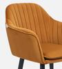 Lily Fabric Accent Chair In Golden Colour