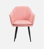 Lily Fabric Accent Chair In Pink Colour